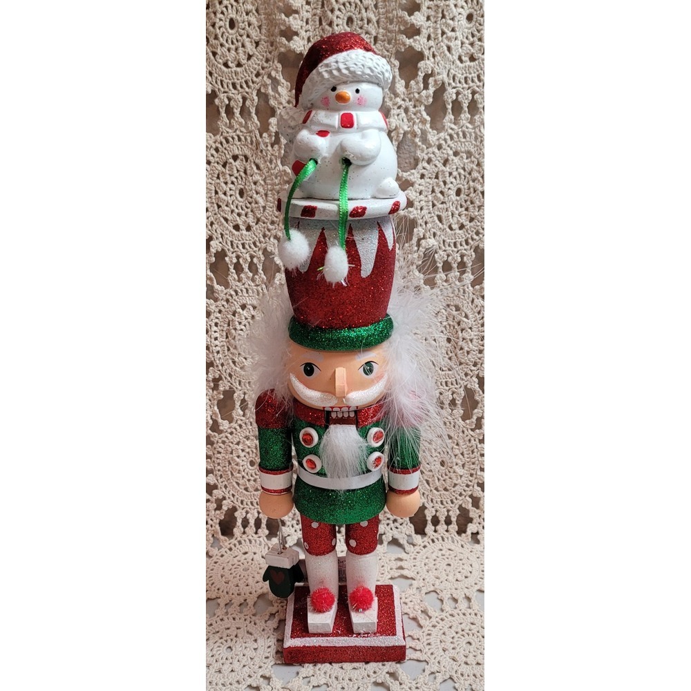 NEW Kurt S. Adler Hollywood Snowman Hat Nutcracker 12" Tall